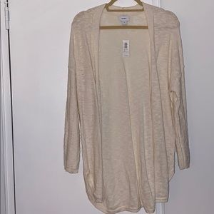 Old Navy Open Sweater Cream Ivory NWT XL